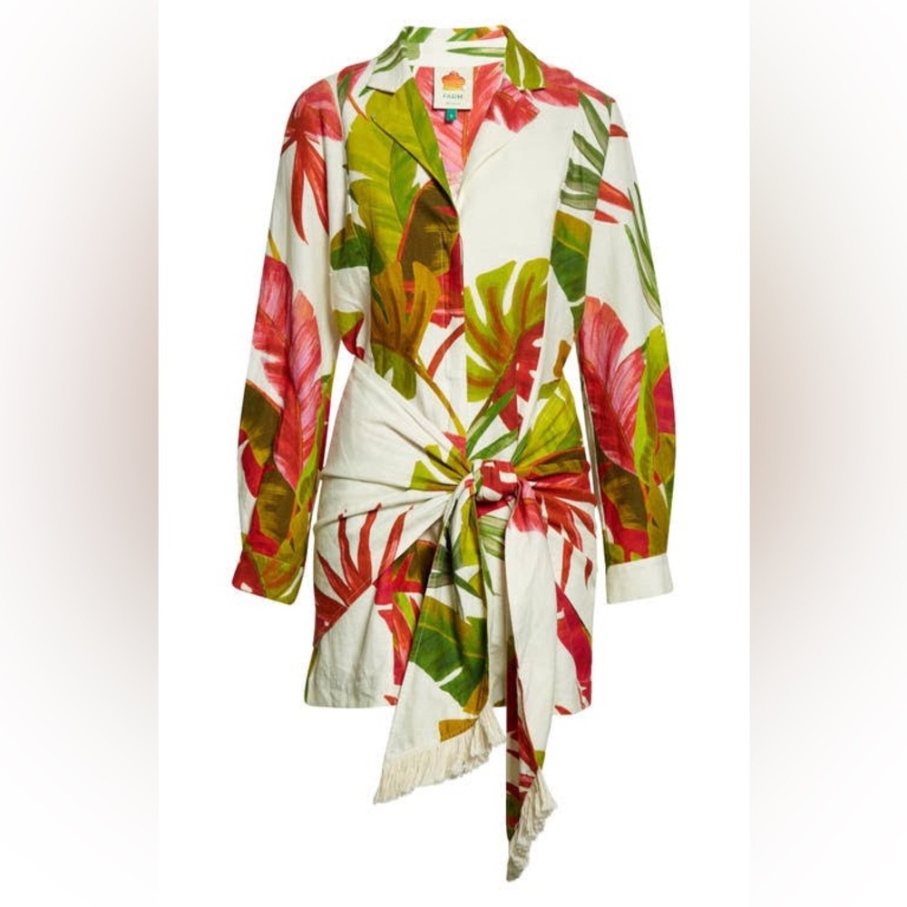FARM RIO MINI BELTED WRAP DRESS XL